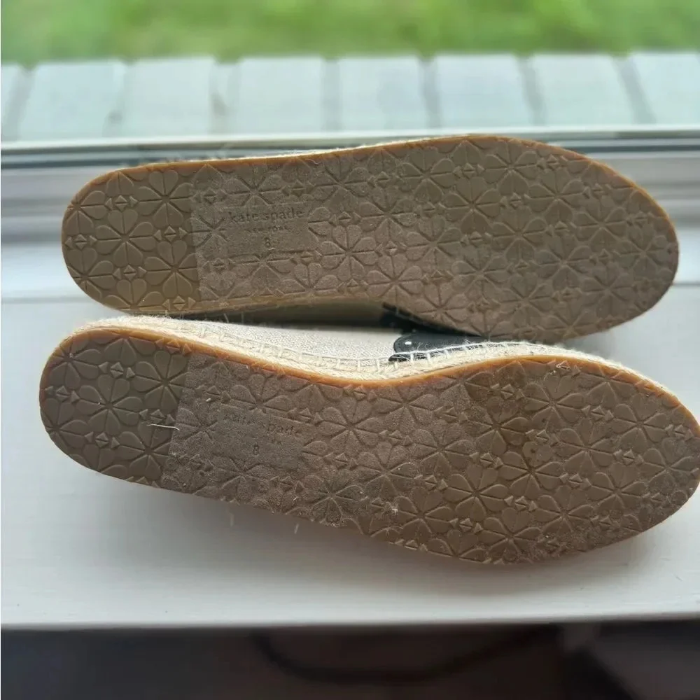 Kate Spade women’s Gardenia Espadrilles Natural + Black - Picture 7 of 9